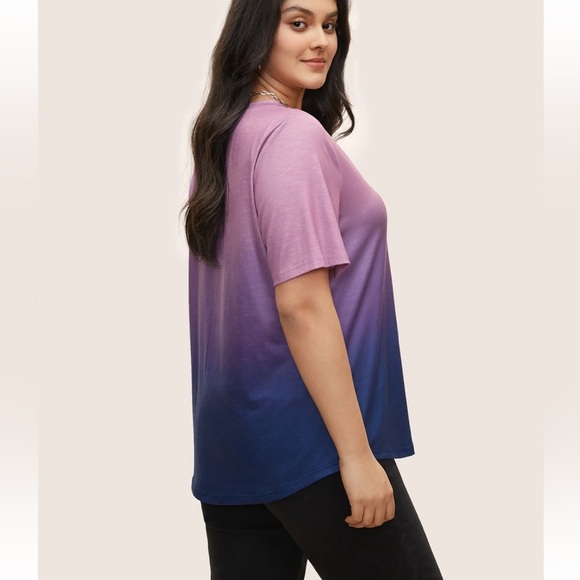 BloomChic Plus Size 2XL  Contrast Patched Pocket T-shirt us18-20 - Picture 2 of 7
